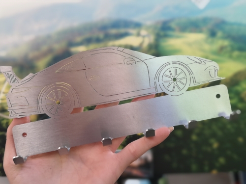 Schlüsselboard - Edelstahl - Porsche